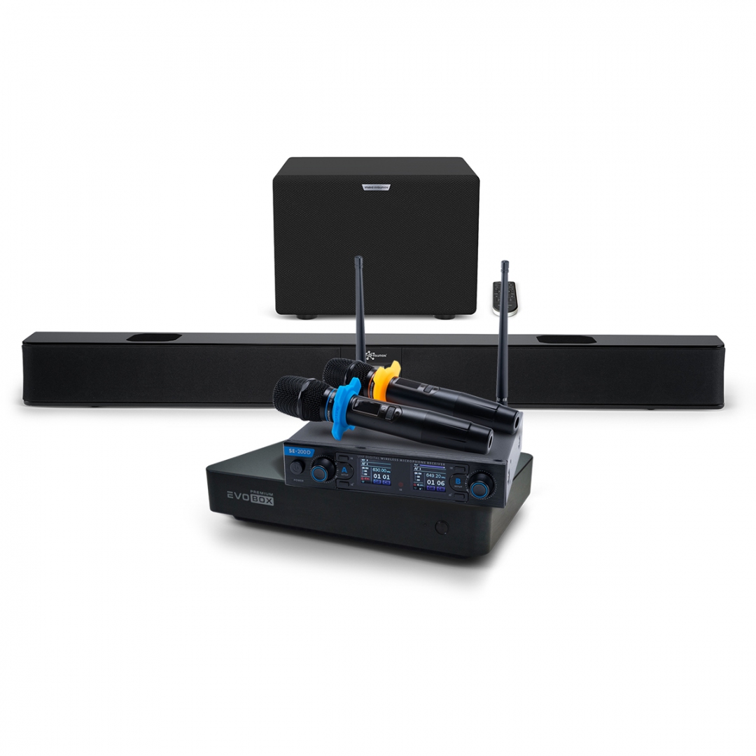 Hi-End караоке-система EVOBOX Premium + EvoSoundBar (саундбар с караоке) в Лысково