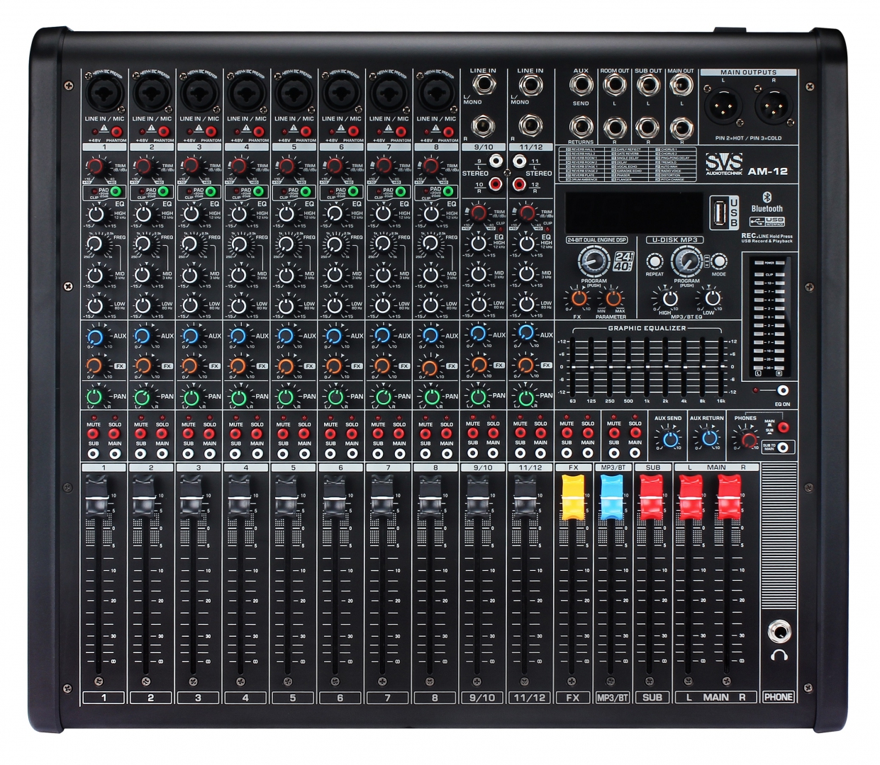 SVS Audiotechnik mixers AM-12 Микшерный пульт аналоговый, 12-канальный в Лысково