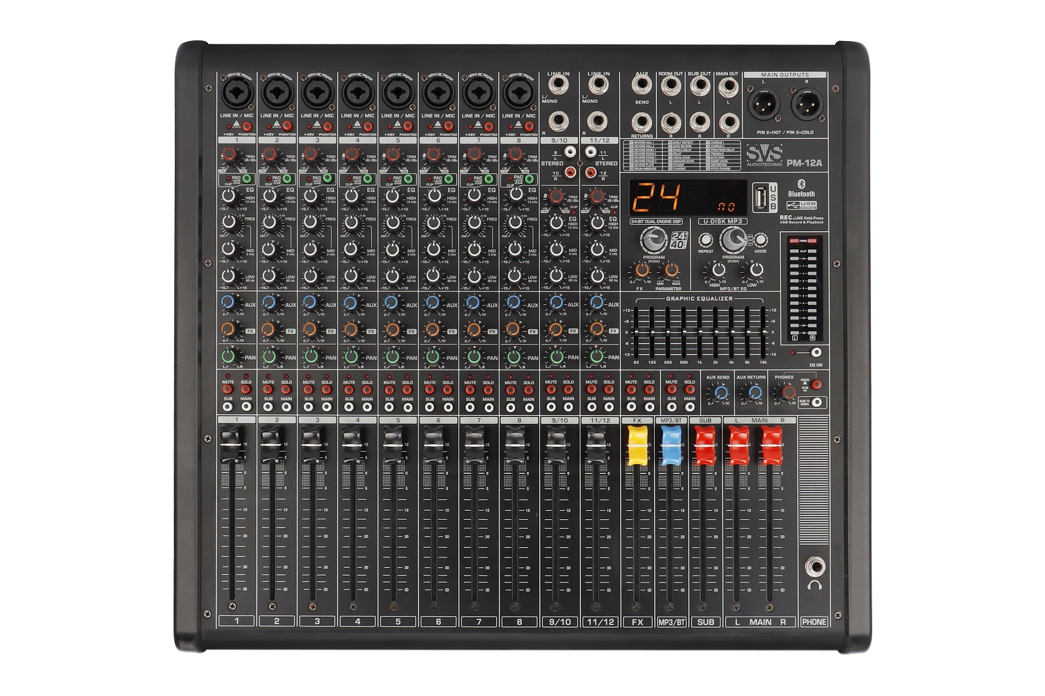SVS Audiotechnik mixers PM-12A Активный аналоговый микшерный пульт, 12-канальный в Лысково
